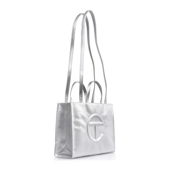 Telfar Medium Shopping Bag Silver - Picture 3 of 7